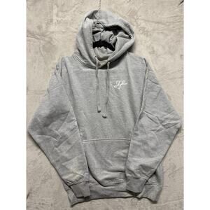SkyBlue Grey Hoodie Mens Large
